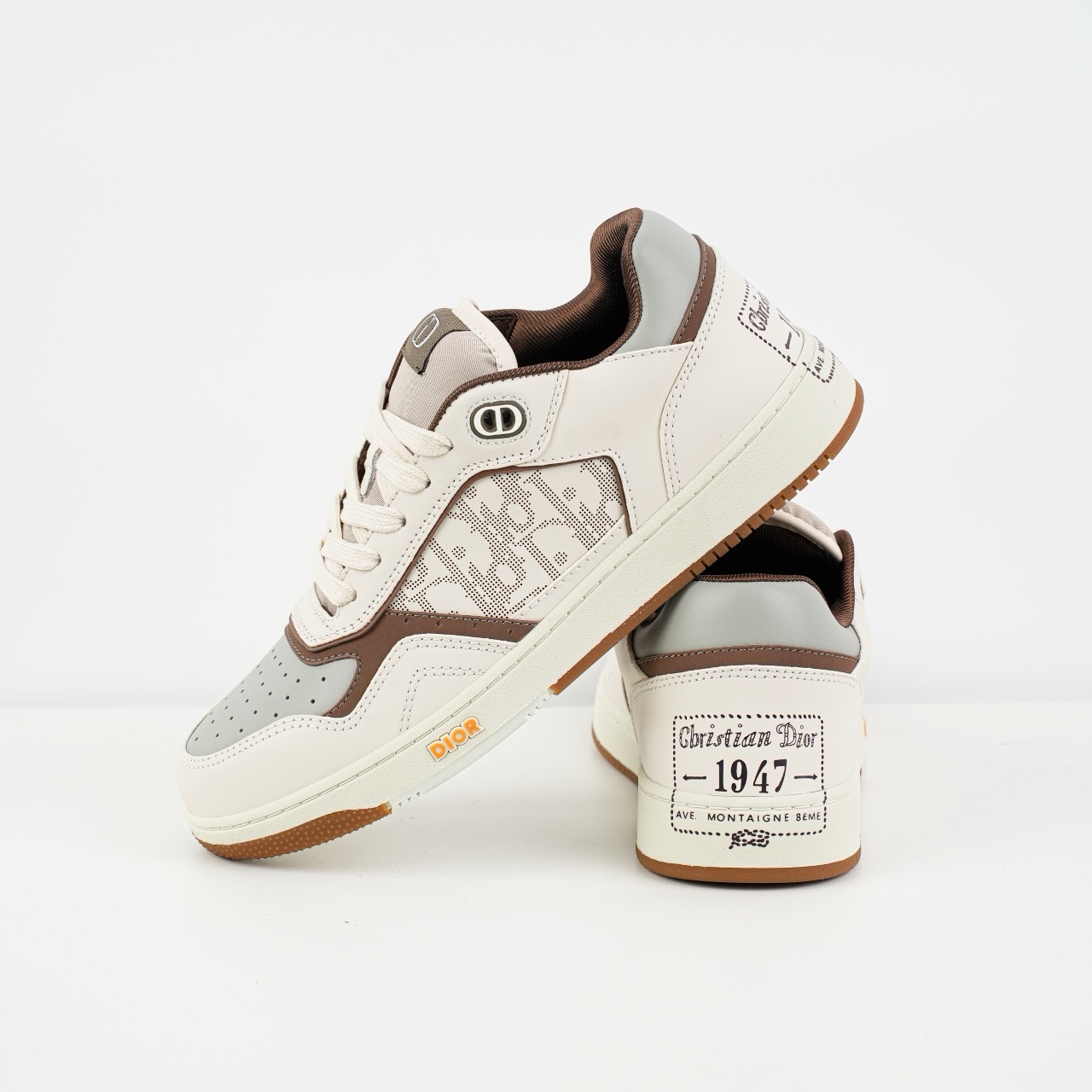 DIOR 迪奥 B27 底帮 经典者侈品休闲运动板鞋 白棕