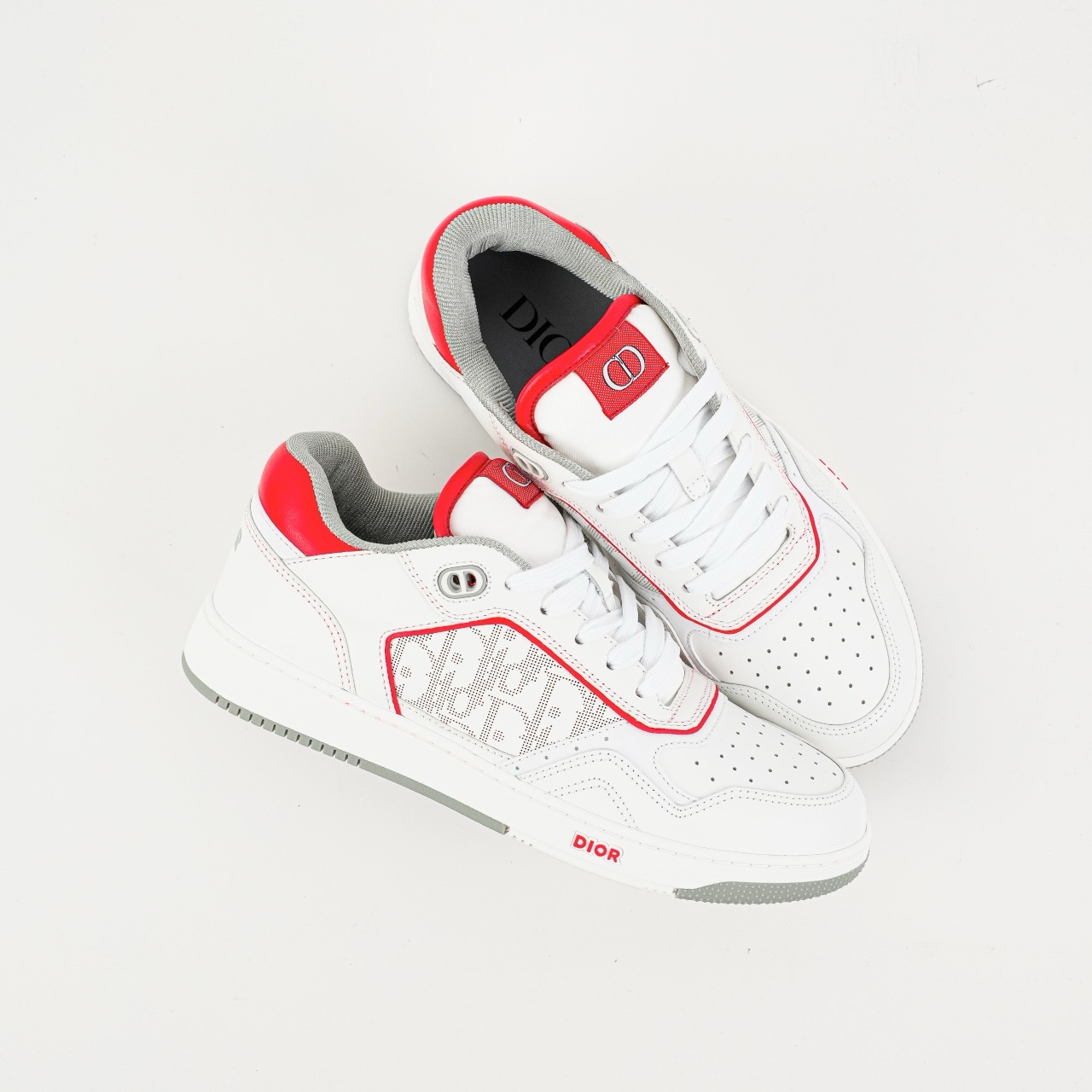 DIOR 迪奥 B27 底帮 经典者侈品休闲运动板鞋 白红