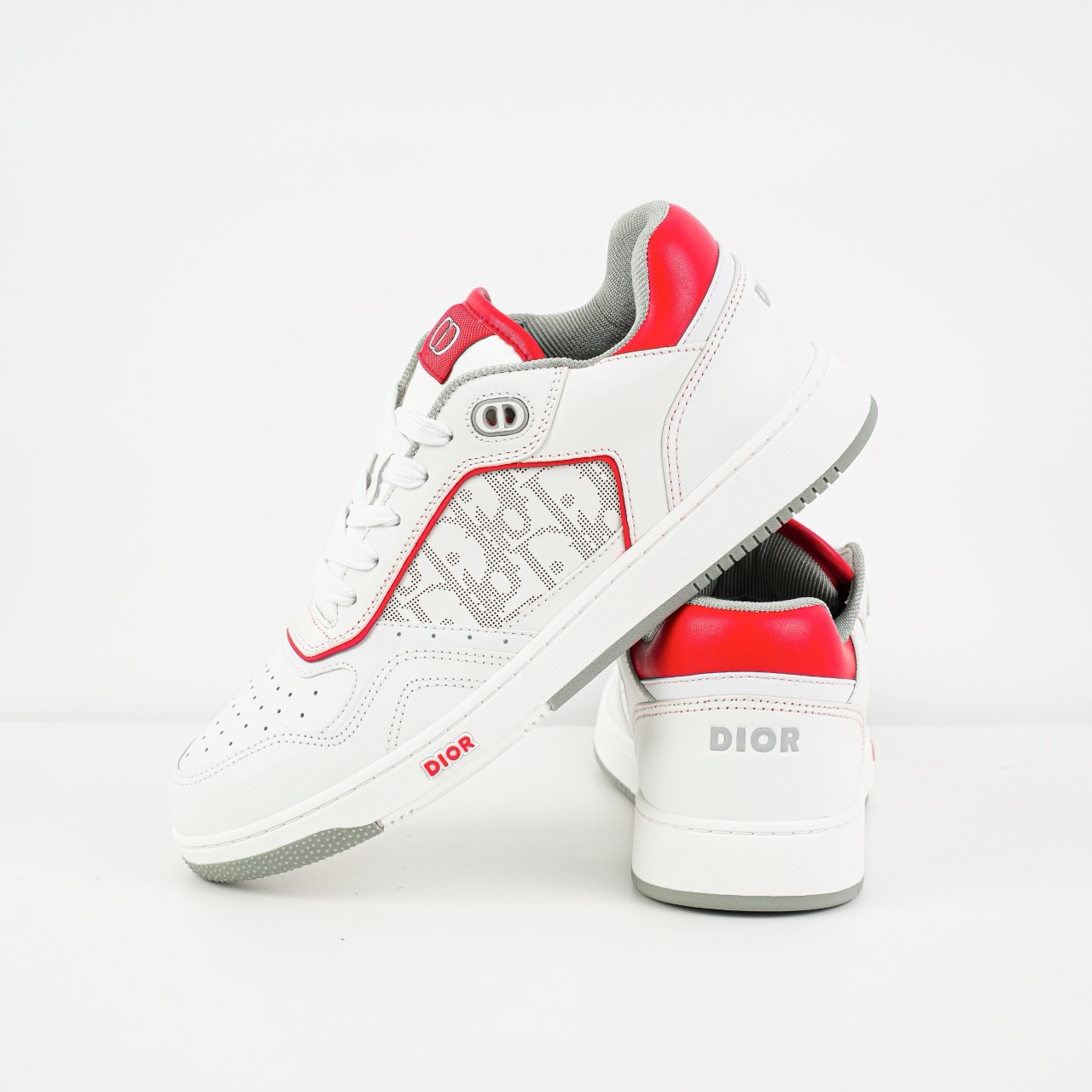 DIOR 迪奥 B27 底帮 经典者侈品休闲运动板鞋 白红