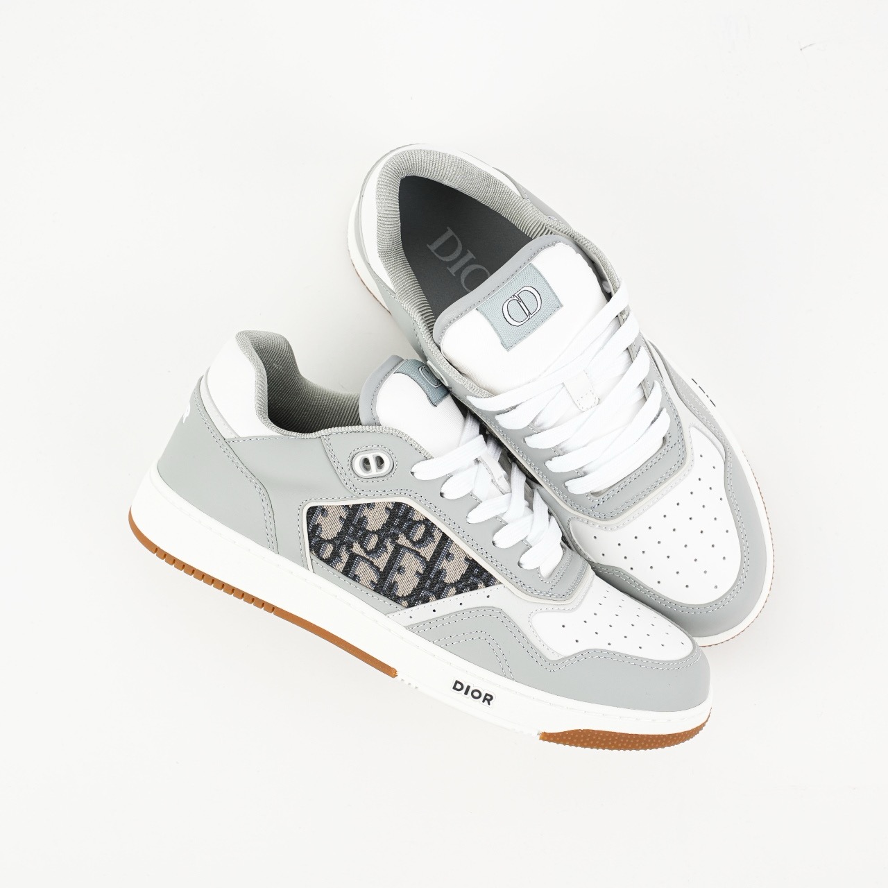 DIOR 迪奥 B27 底帮 经典者侈品休闲运动板鞋 灰白