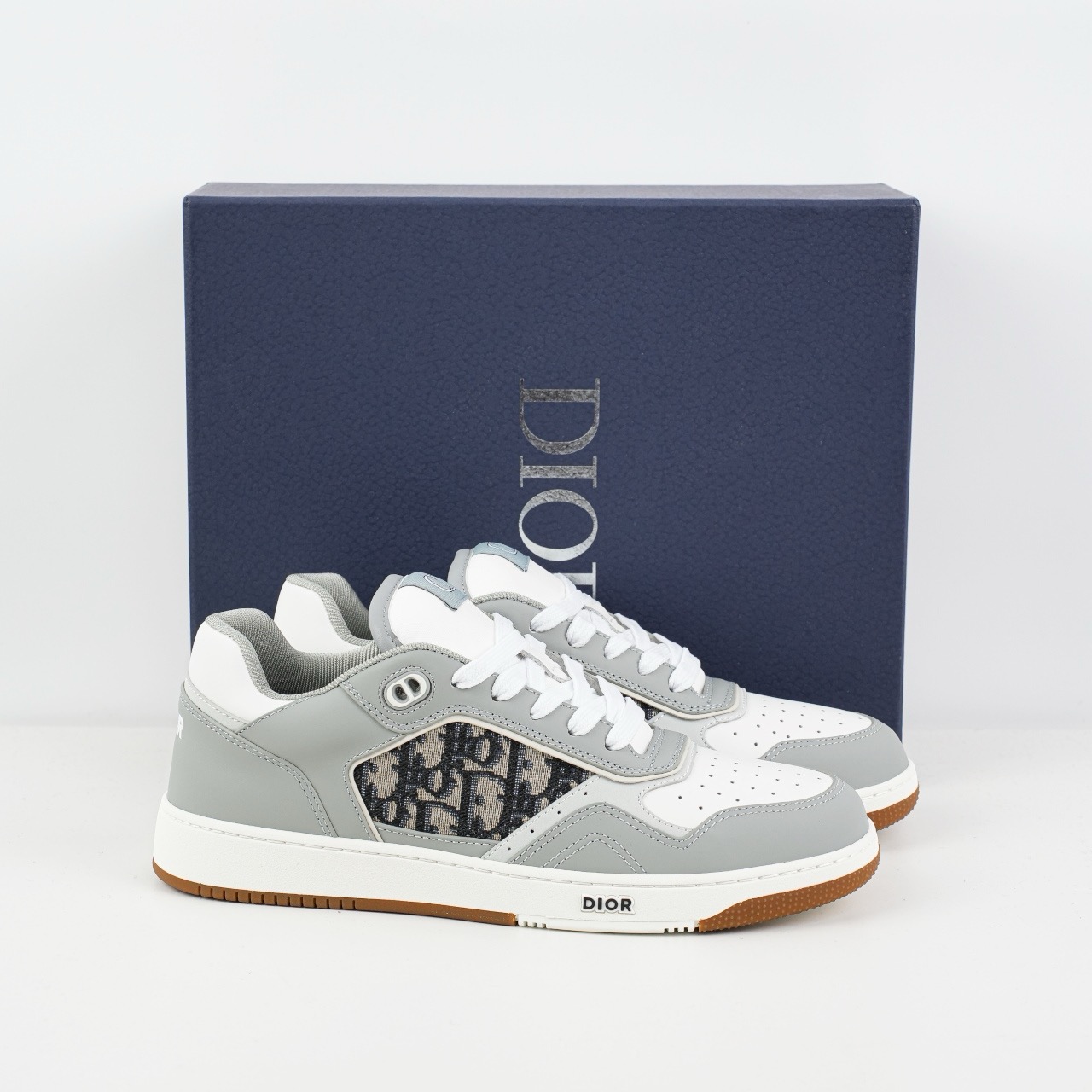 DIOR 迪奥 B27 底帮 经典者侈品休闲运动板鞋 灰白