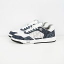 Blue and white