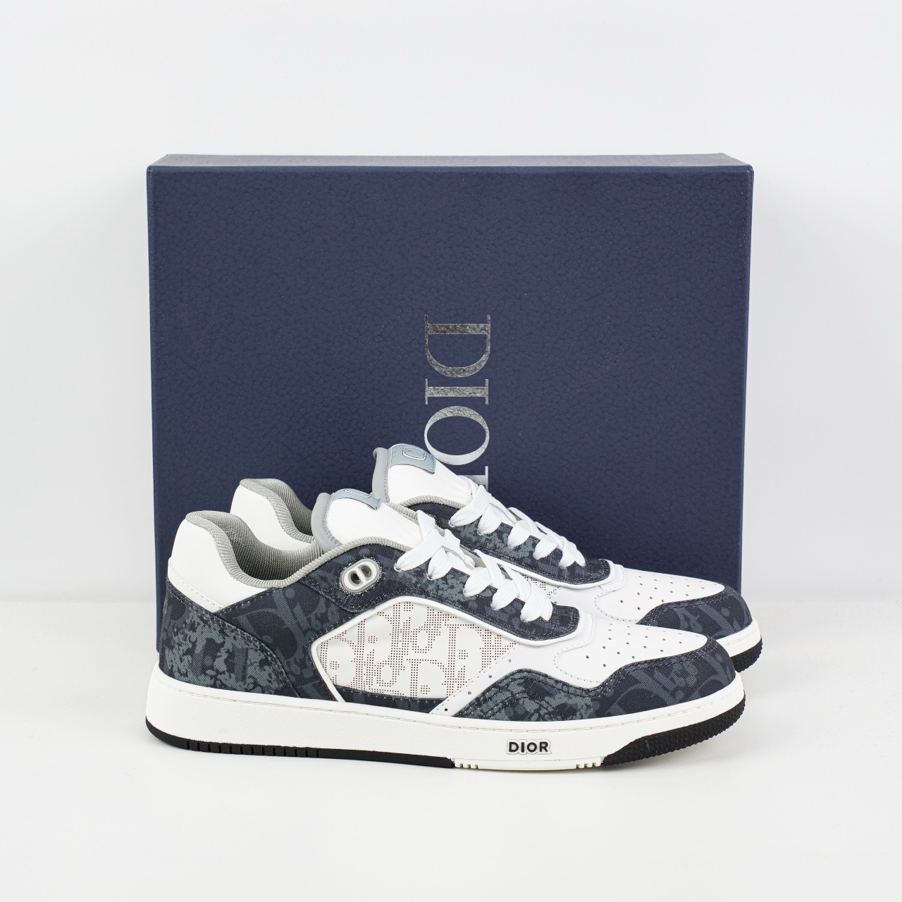 DIOR 迪奥 B27 底帮 经典者侈品休闲运动板鞋 蓝白色