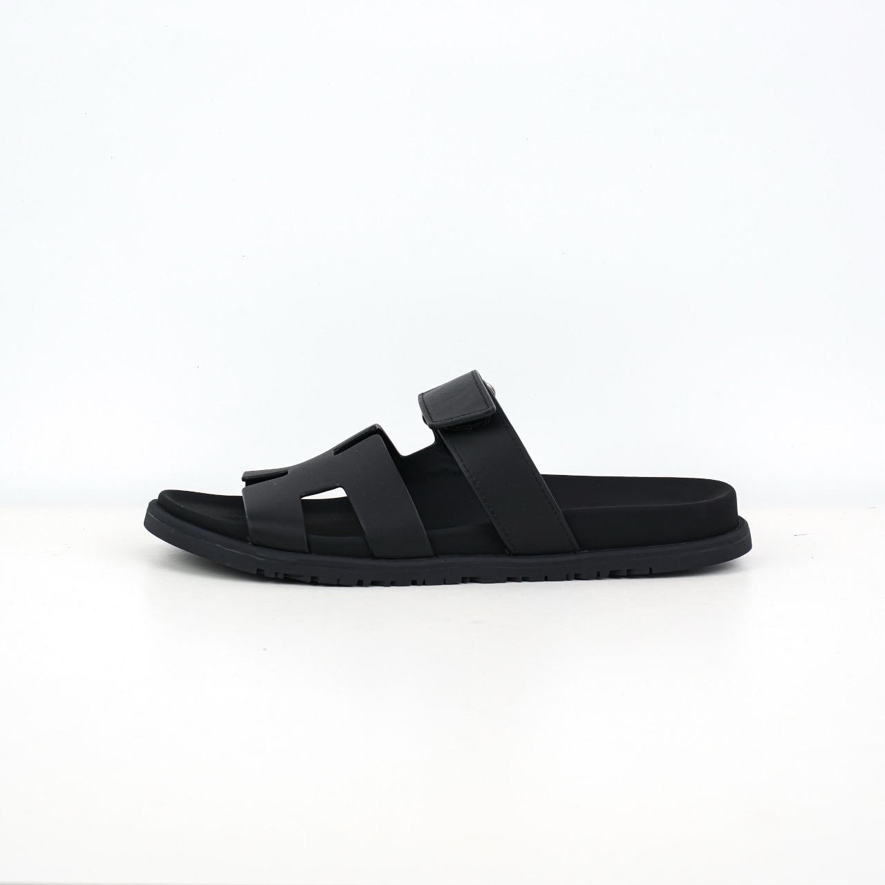 Hermes爱马仕Genius系列鹿皮山羊皮机能凉鞋H拖鞋 黑色