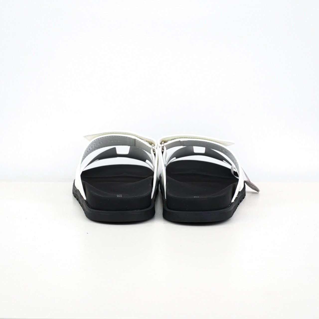 Hermes爱马仕Genius系列鹿皮山羊皮机能凉鞋H拖鞋 白色