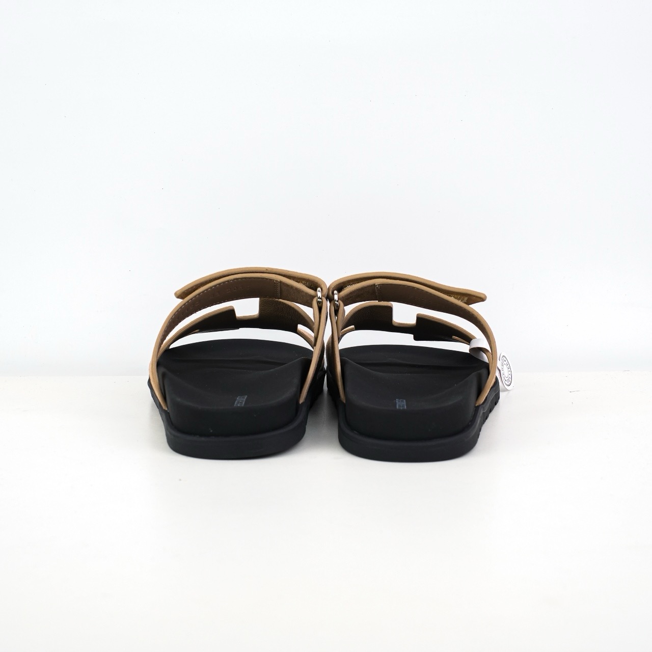 Hermes爱马仕Genius系列鹿皮山羊皮机能凉鞋H拖鞋 卡其色