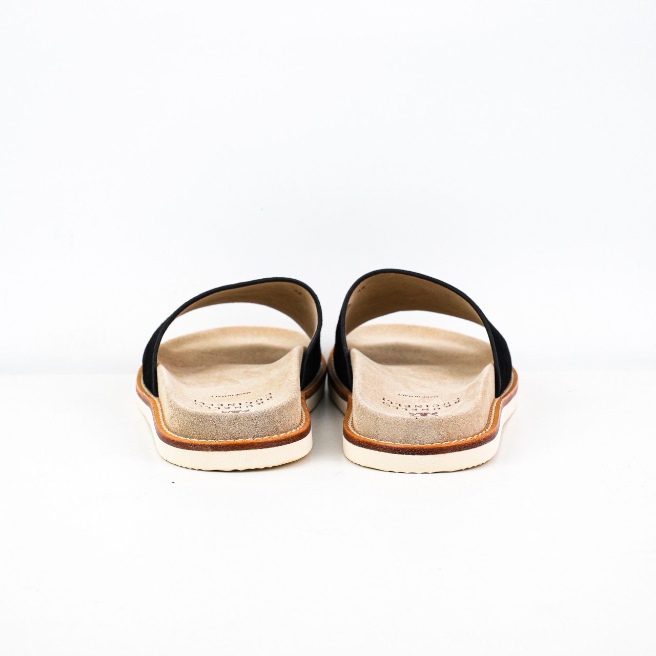 Brunello Cucinelli 一字麂皮凉拖 黑色