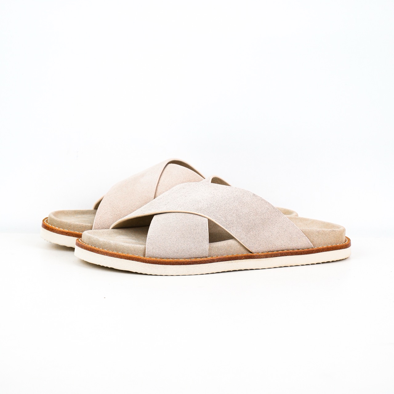 Brunello Cucinelli 双排扣凉拖 卡其色