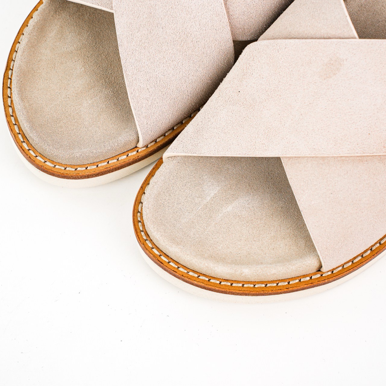 Brunello Cucinelli 双排扣凉拖 卡其色