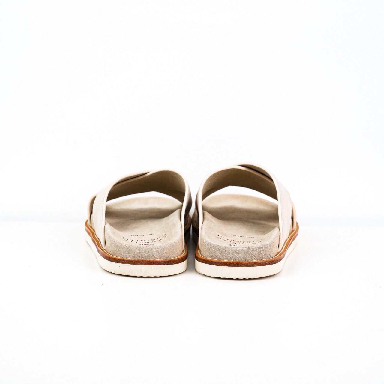 Brunello Cucinelli 双排扣凉拖 卡其色