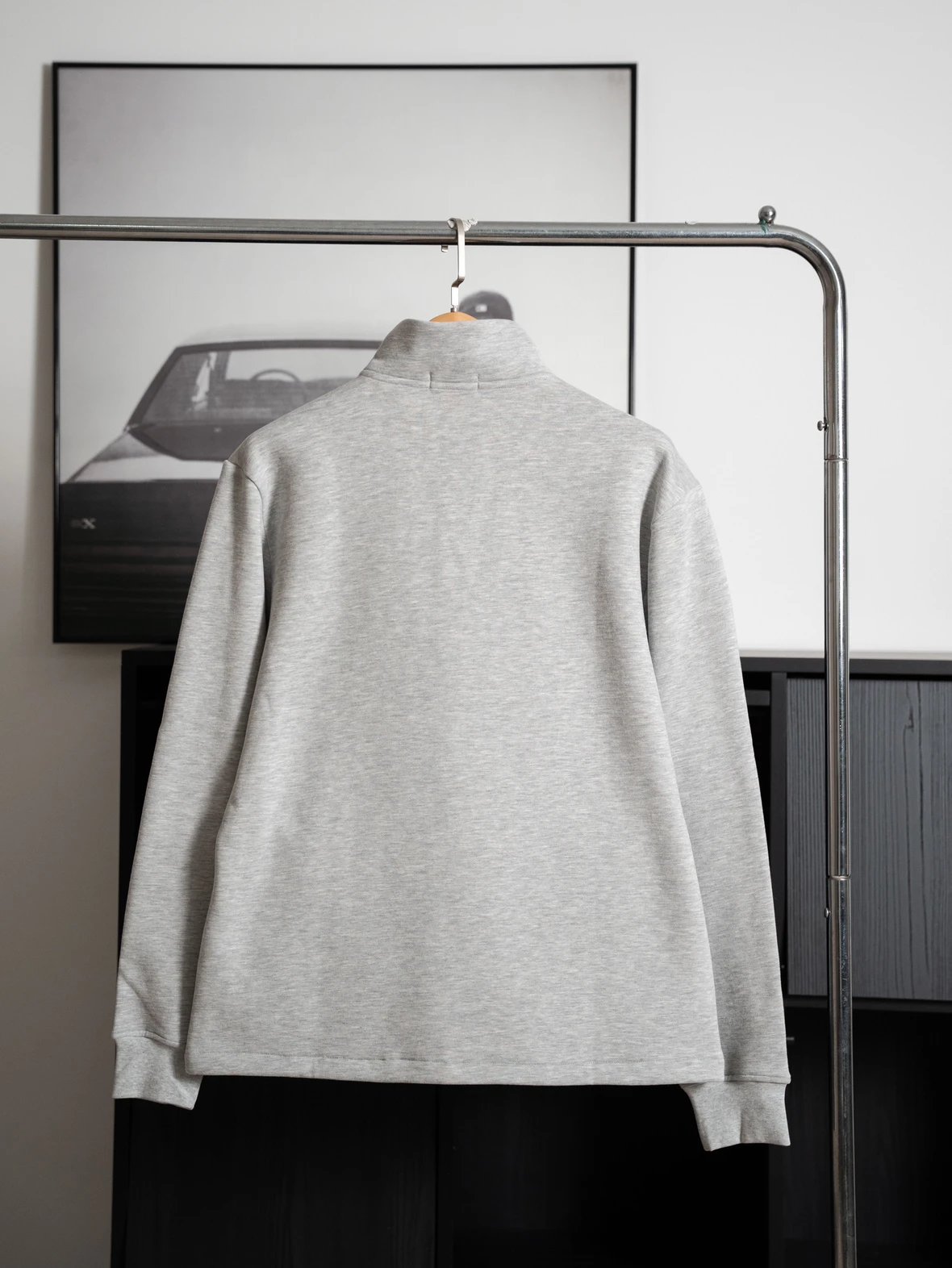 Item ID 8085 Love Pony logo embroidery “ Haute combed cotton ” men's half zip long