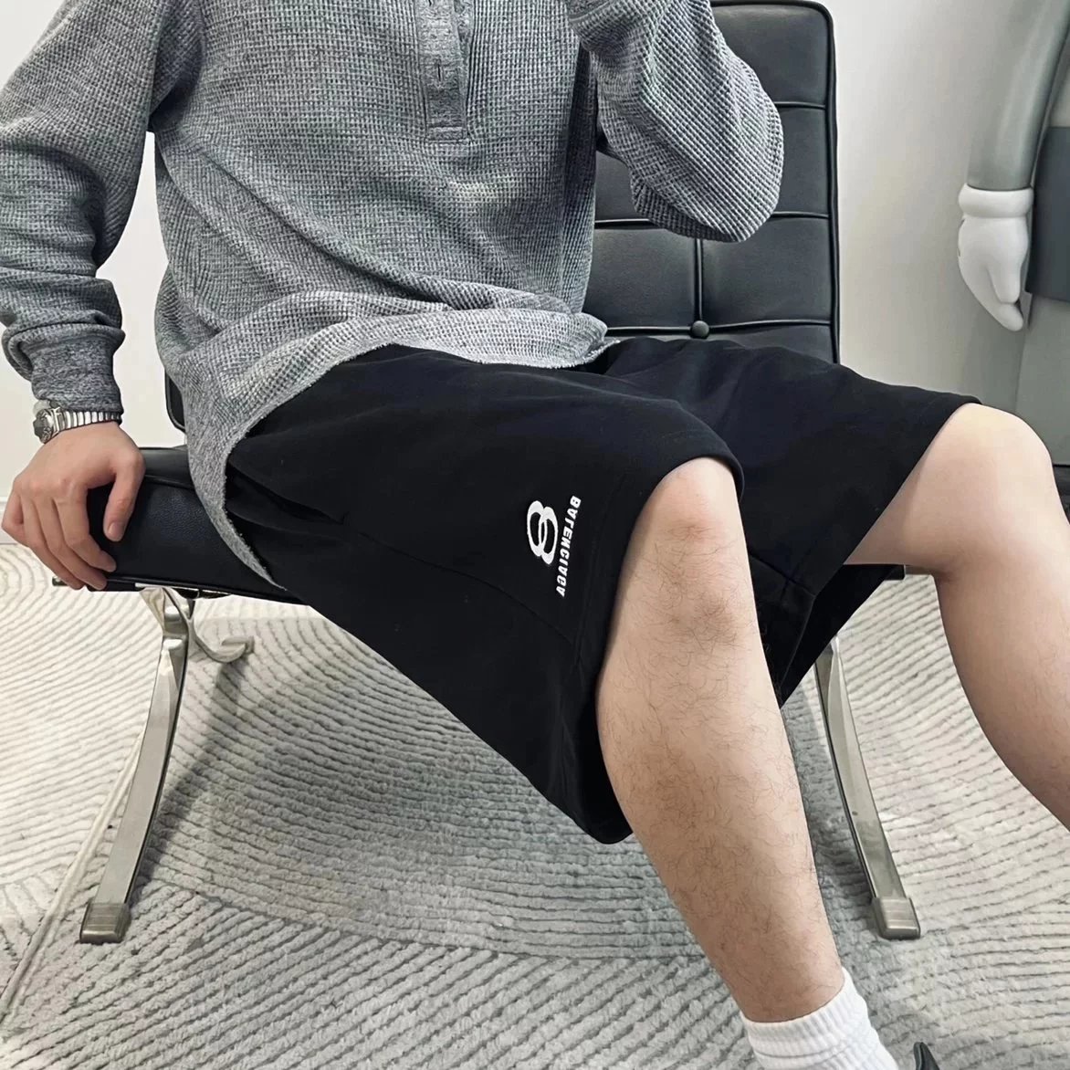 Item ID 8227 Balenci@ga- Paris 2024 SS New Product - Double Loop Embroidered Logo S