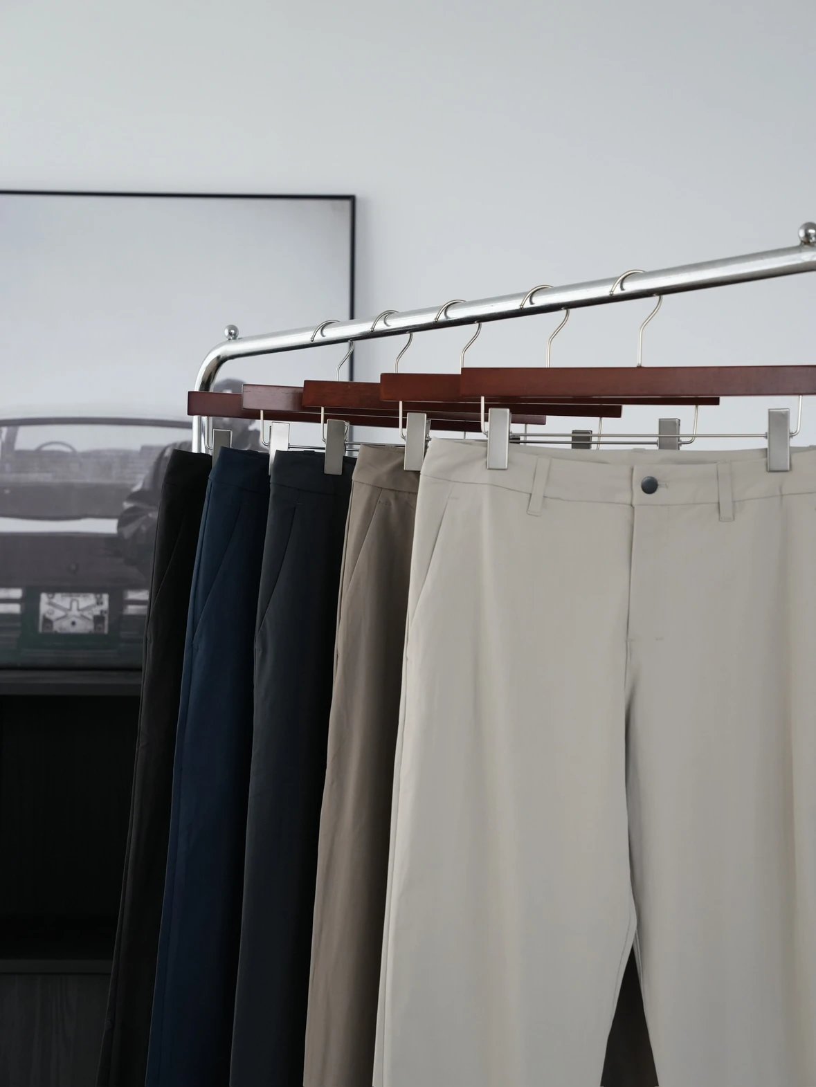 Item ID 8352 Lulu ABC Series solid color trousers - elastic waist casual pants - bl