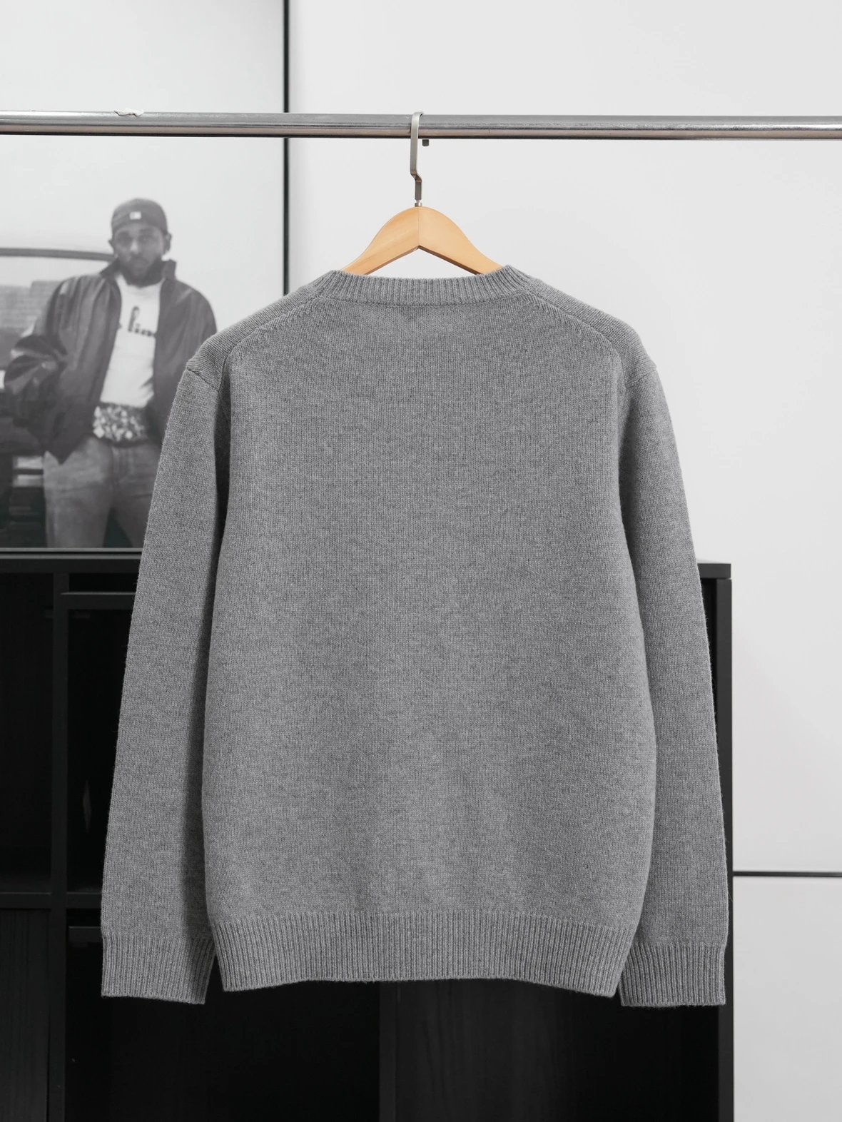 Item ID 8260 L0EWE“100% Combed sheep wool ”Logo round neck pullover long sleeve swe