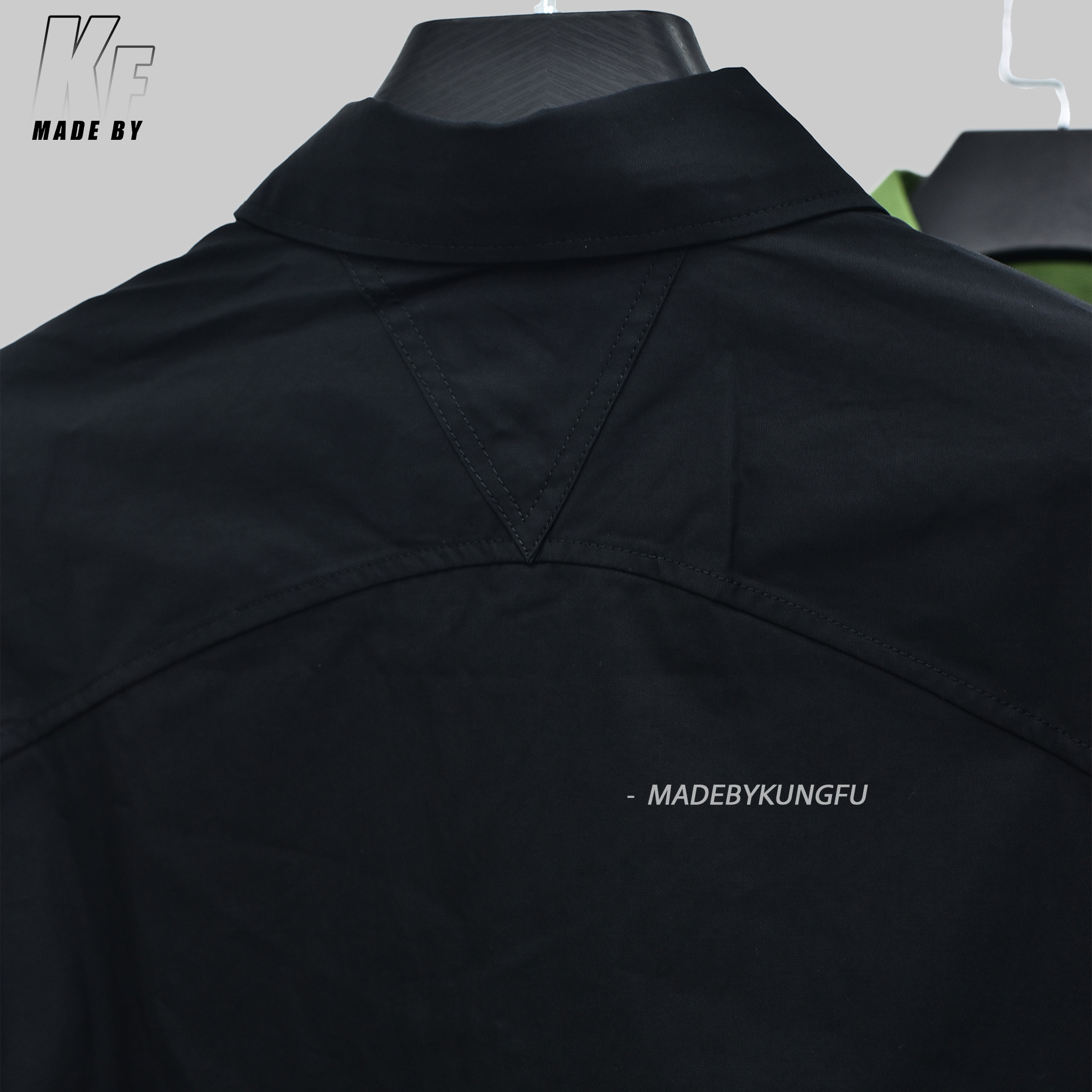 BV葆蝶家长袖衬衫 绿色黑色