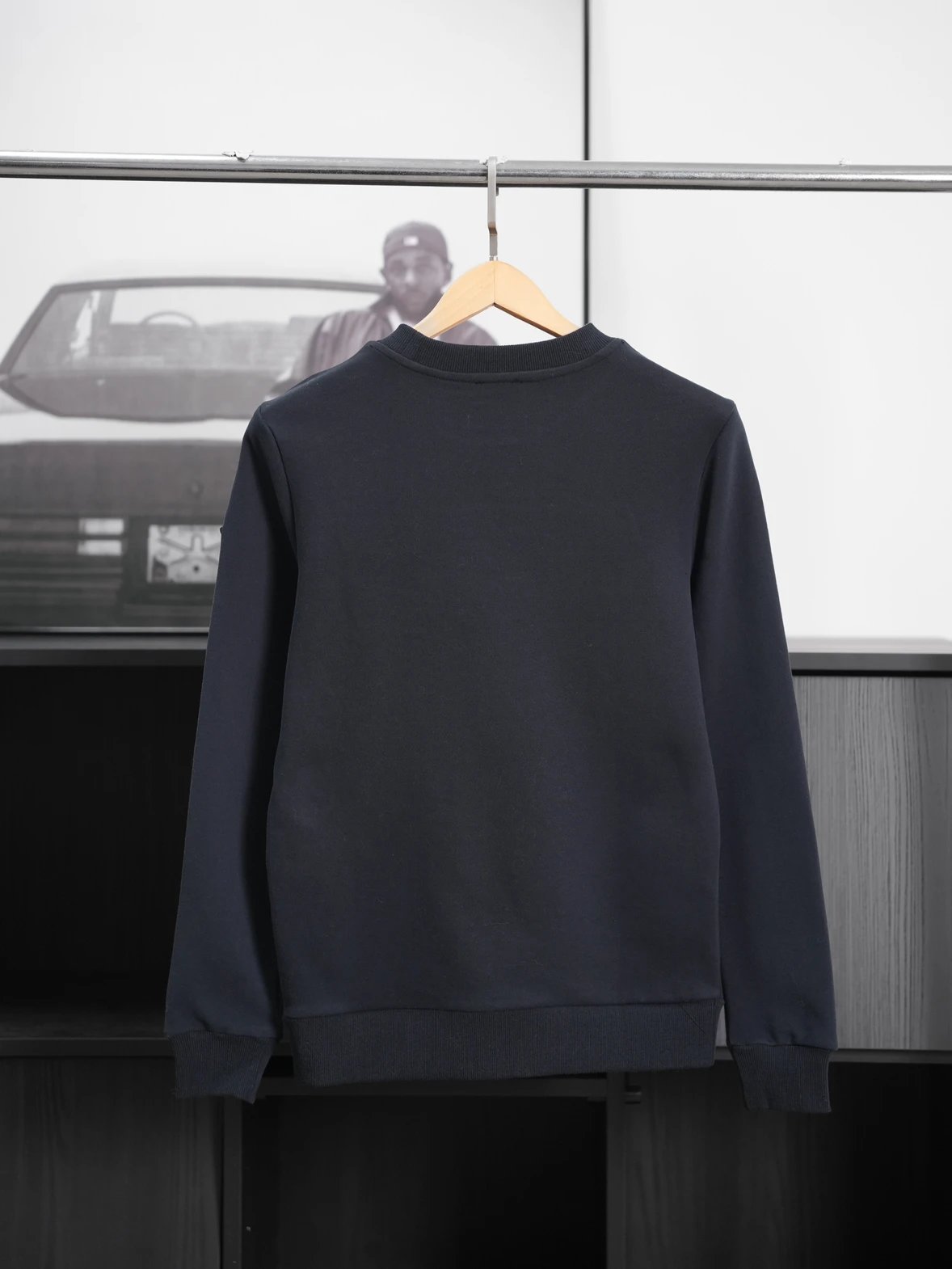 Item ID 8087 Monc1er round neck fleece sweatshirt “ Exclusive customized side marki