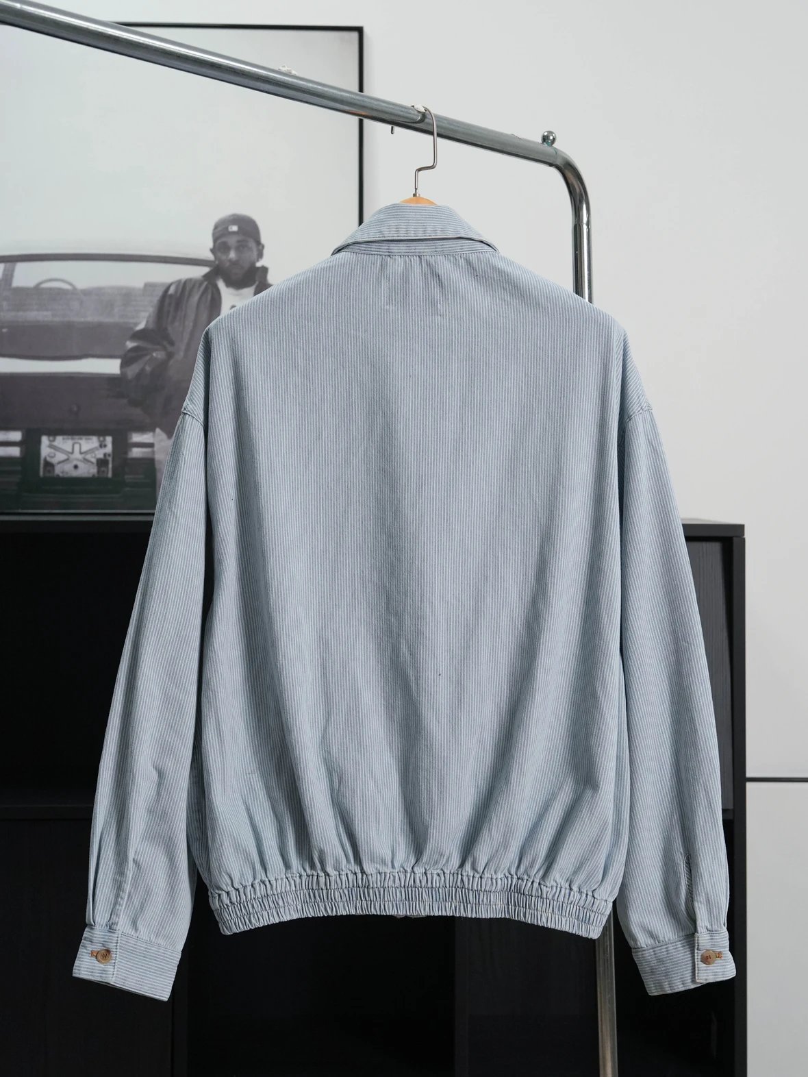 Item ID 8037 M1UM1U Miu Miu embroidered loose striped denim “ Heavy industrial wash