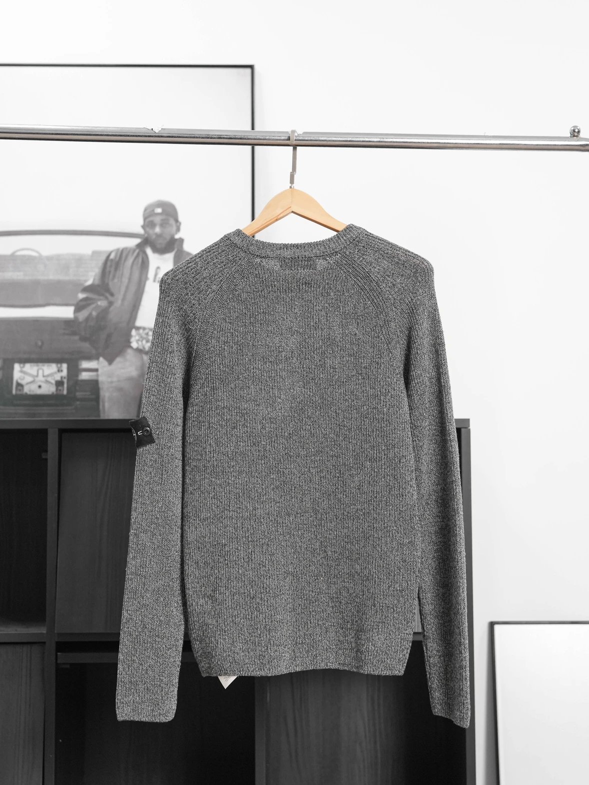 Item ID 8259 Ghost series crew neck sweater “ Special reflective yarn ” Fine imitat