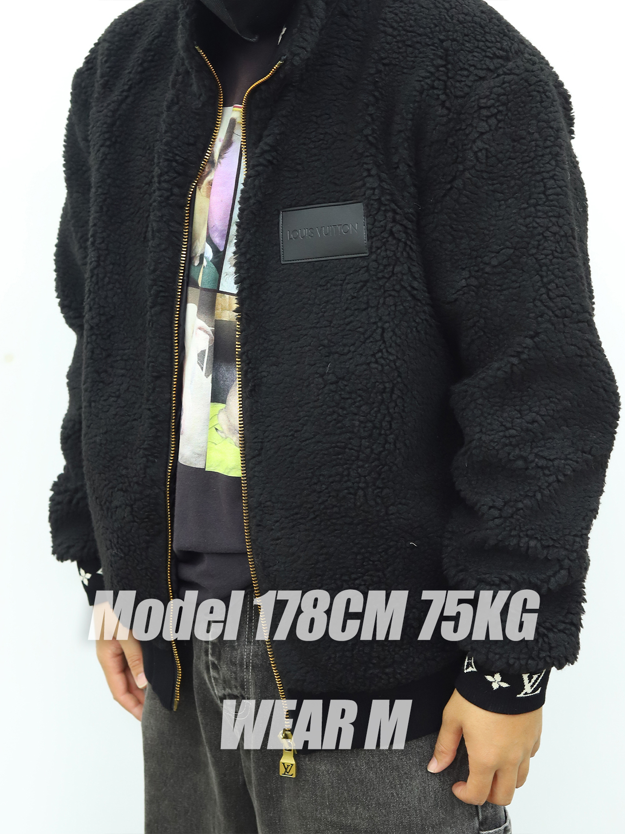 LV羊羔绒外套 黑色