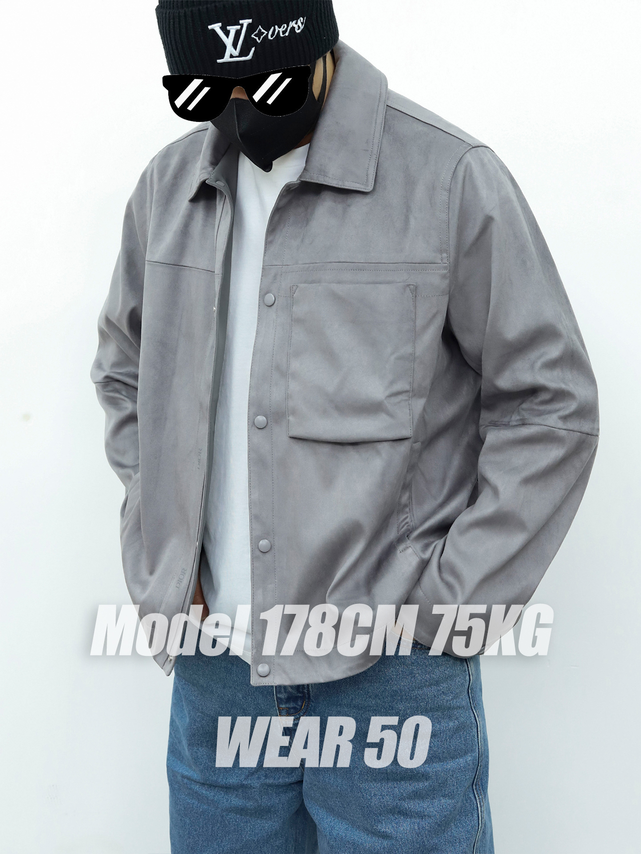 Dior西式扣子夹克 灰色