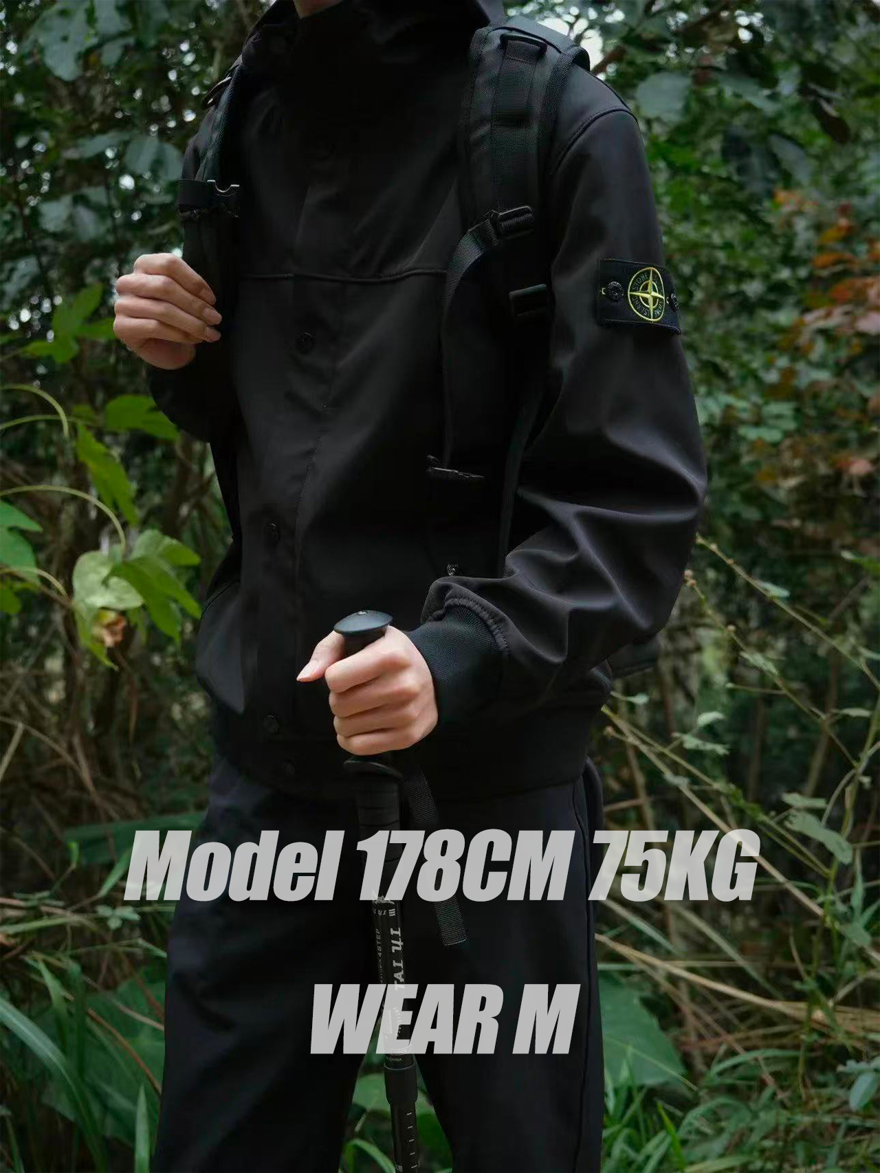 stone island冲锋夹克 黑色