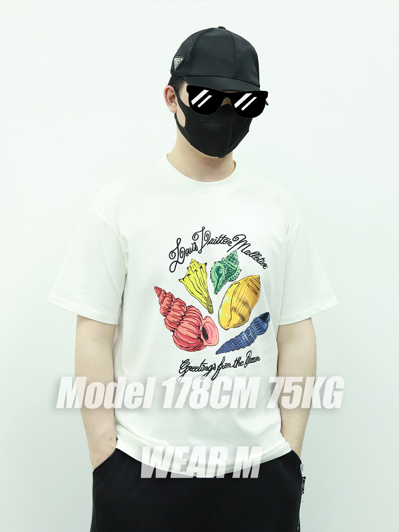 1V Conch Embroidery T-shirt