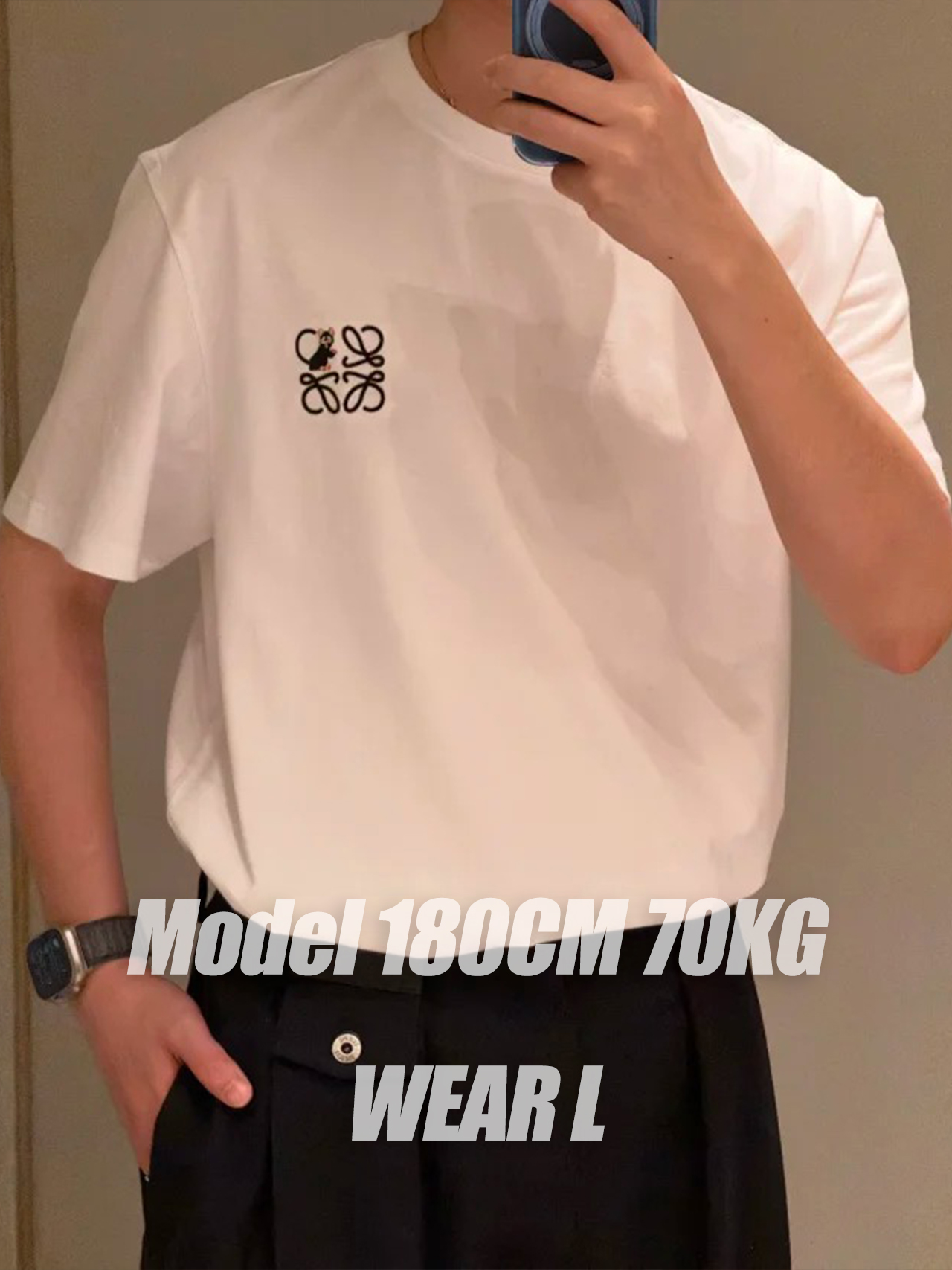 Item ID 9013 Loex Wain Joint 3D Embroidery Craftsmanship Round Neck Cat Embroidery