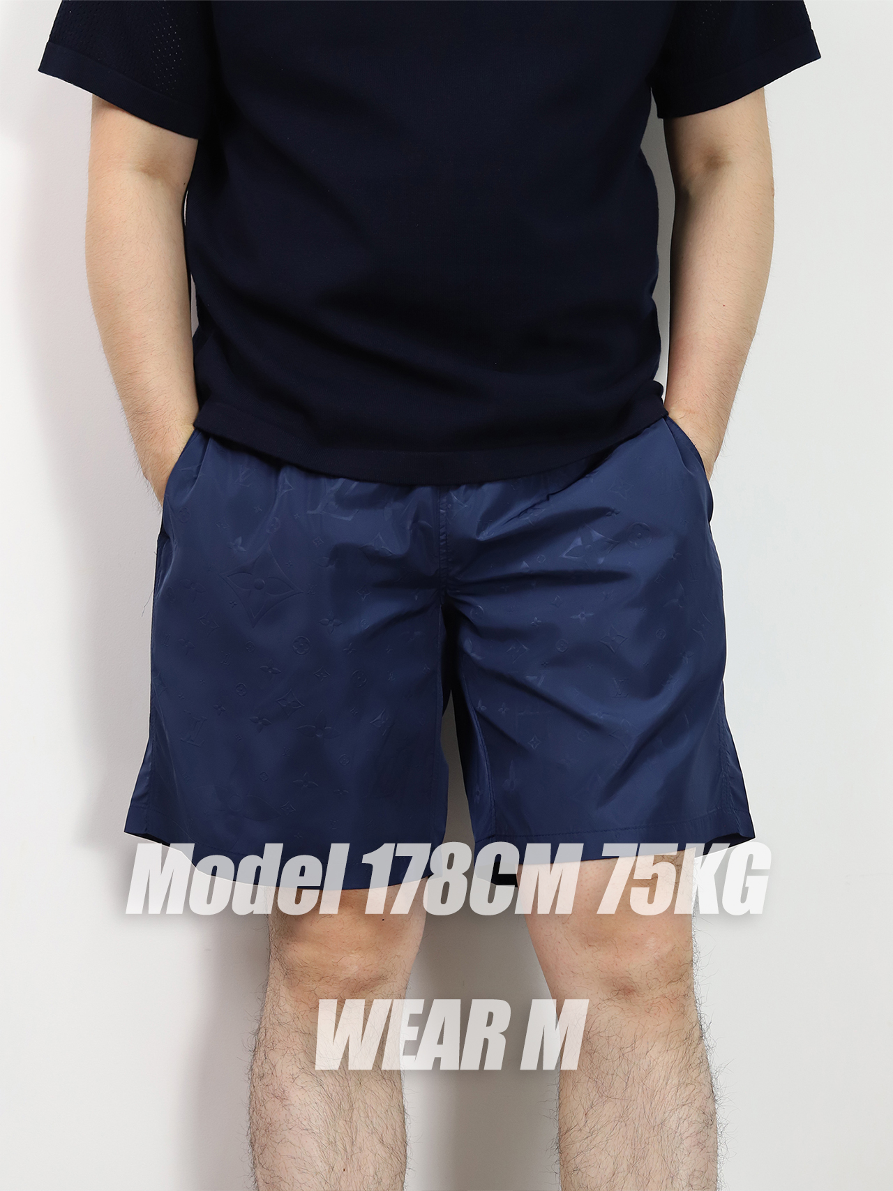 1V 3D Monogram swim shorts