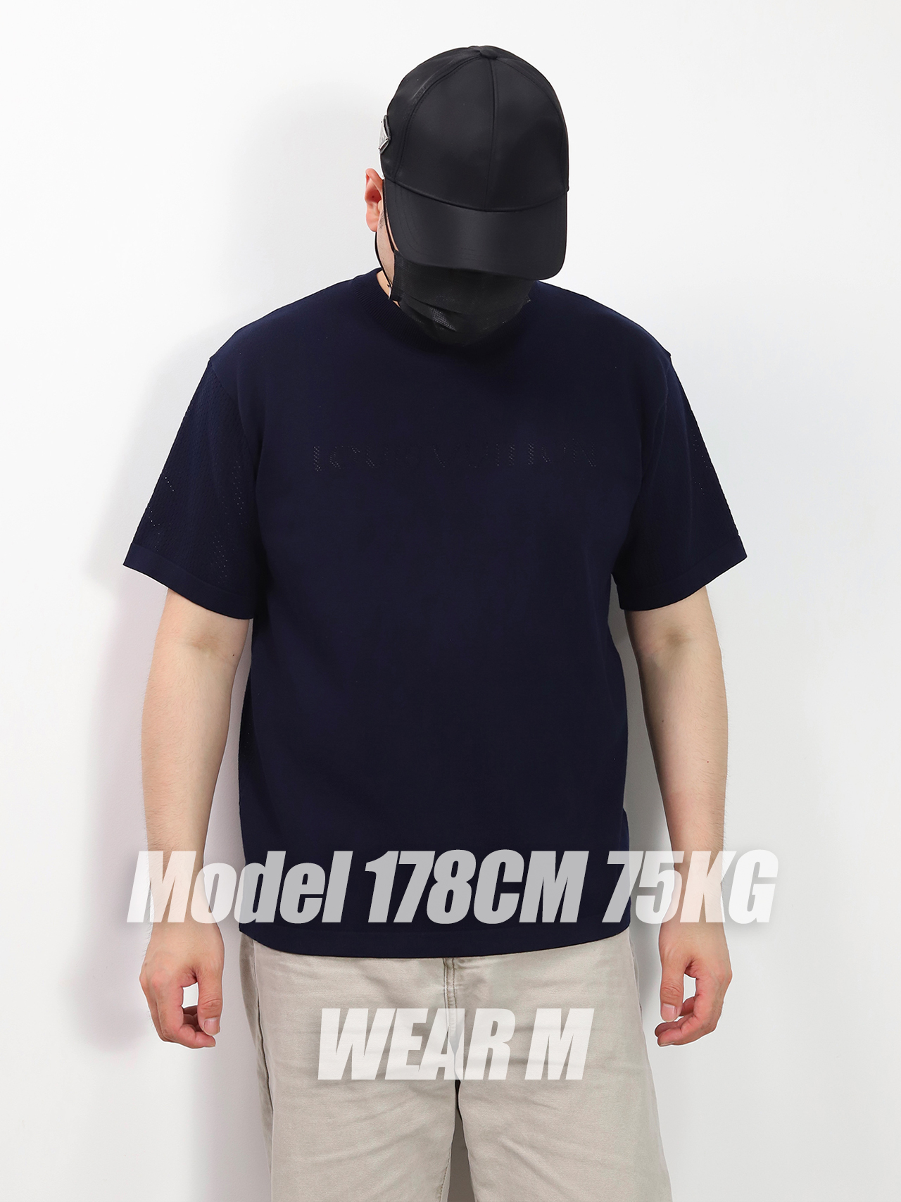 1V openwork knitting tee