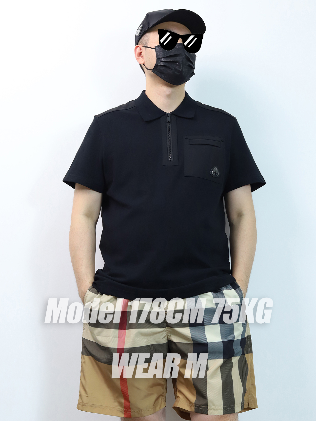 MOOSE KNUCKLE zip polo