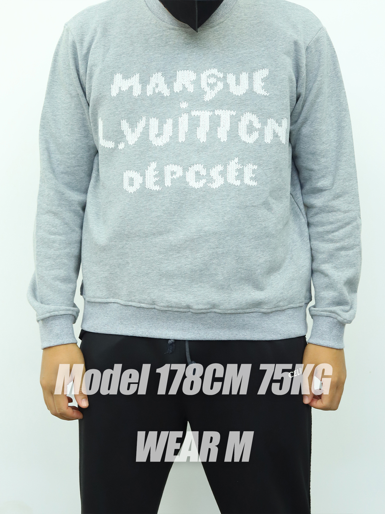 LV套头字母卫衣 灰色