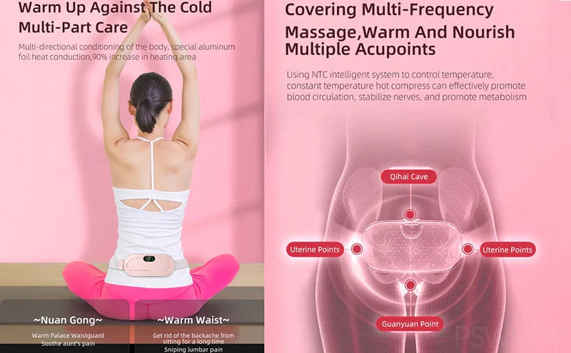 Heat&Massage Therapy Pad - (Period Cramps & Any Pains)