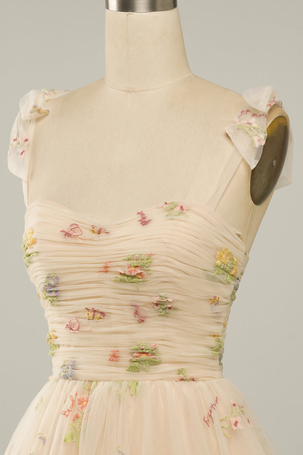 Cute A Line Green Spaghetti Straps Short Homecoming Dress with Embroidery