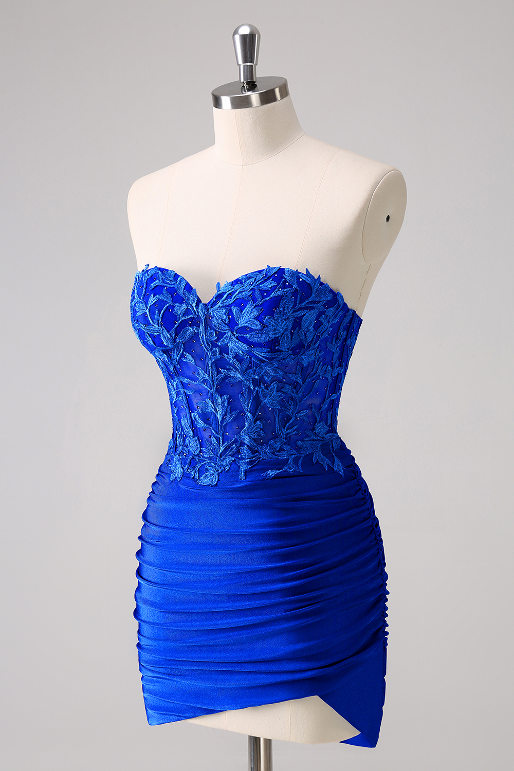 Fuchsia Sweetheart Bodycon Corset Homecoming Dress with Beading