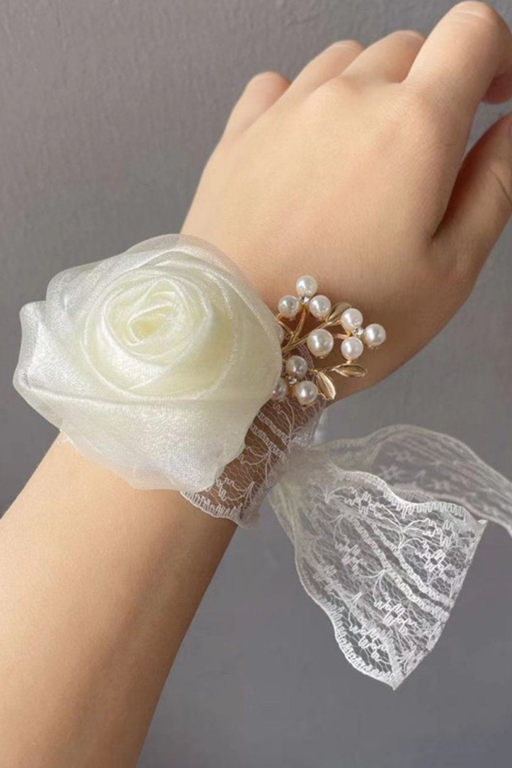 Champagne Flower Wrist Corsage for Homecoming Prom Weddinng 
