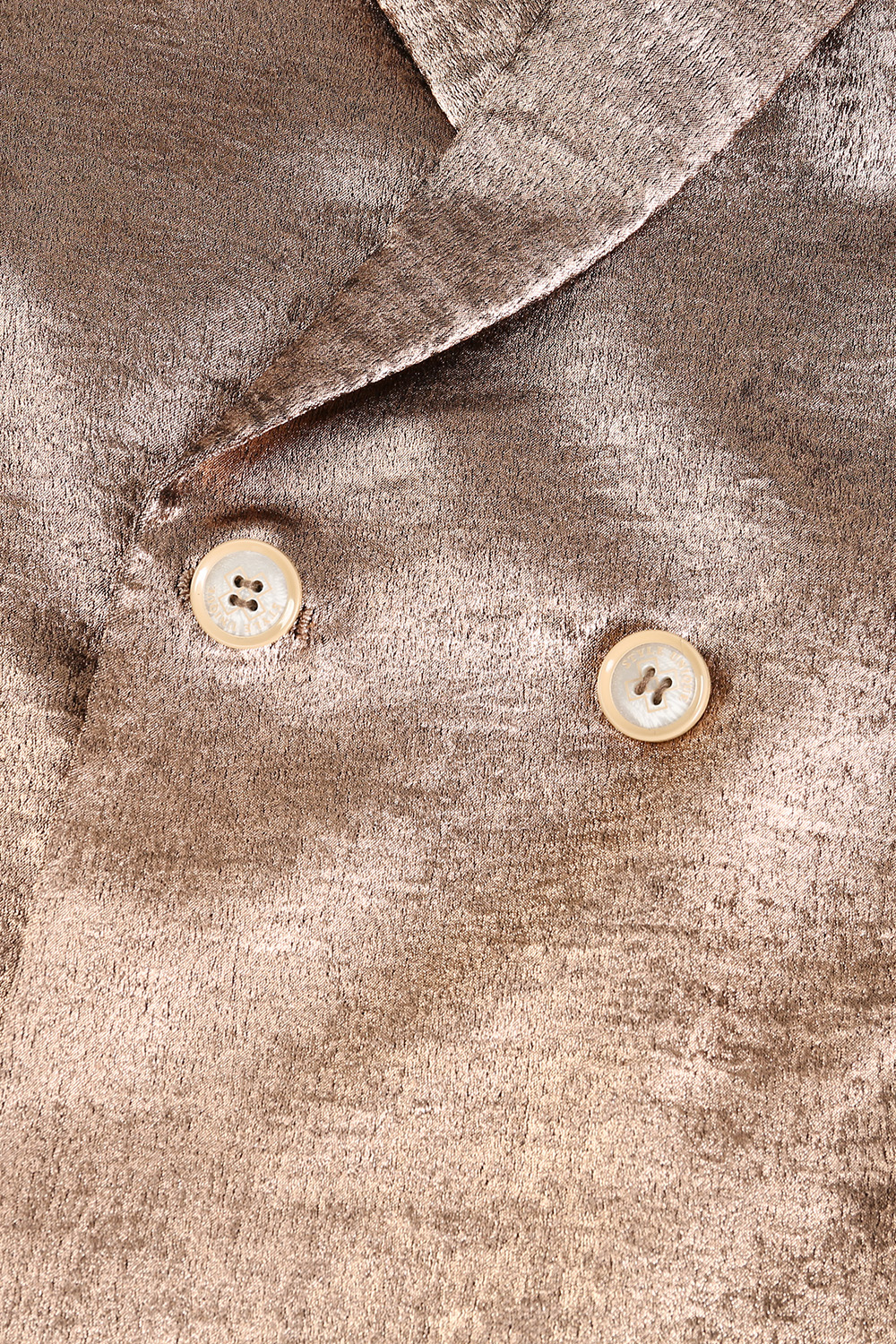 Golden Metallic Notched Lapel Double Breasted 2 Pieces Women Suits with Belt