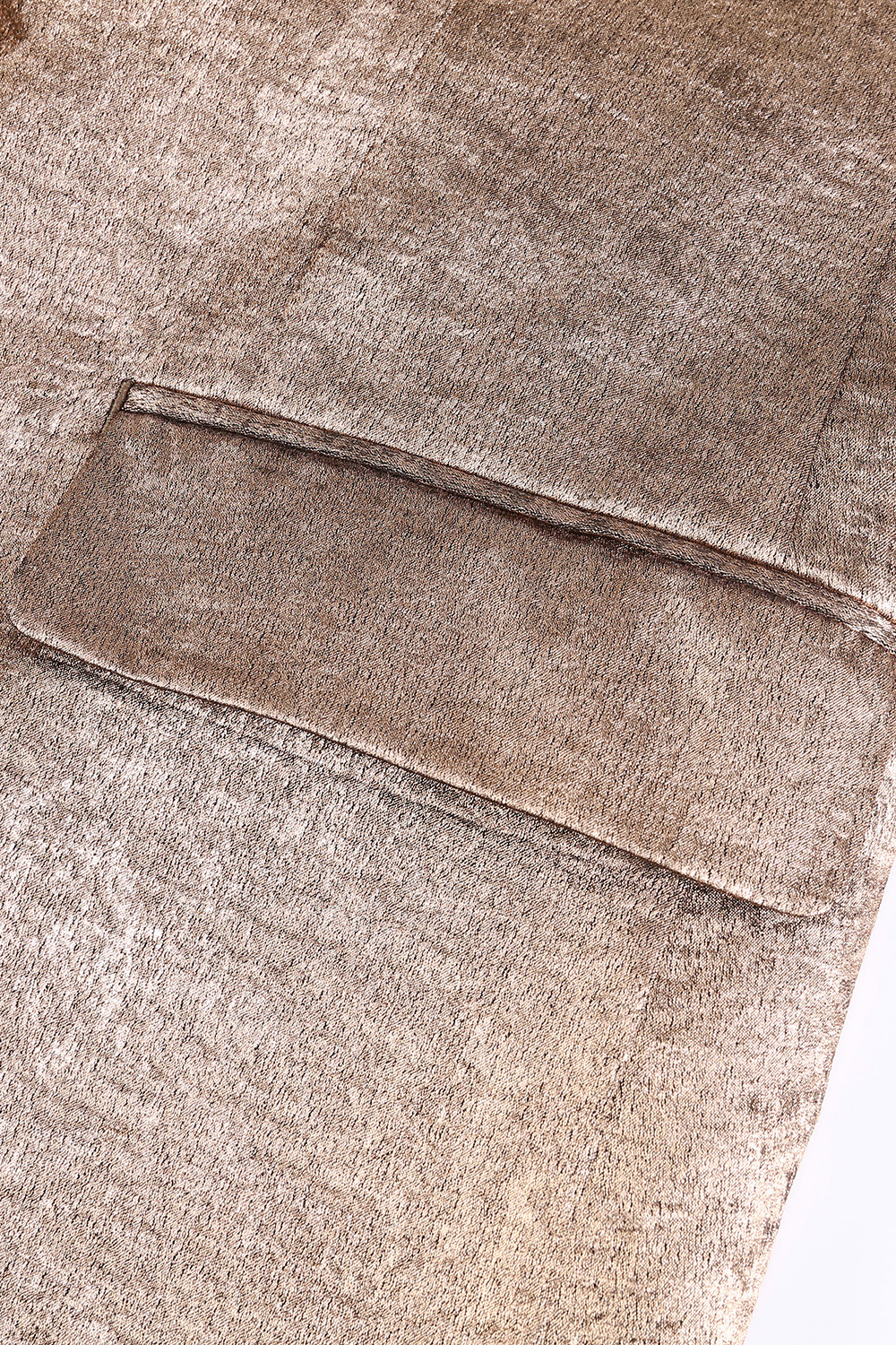 Golden Metallic Notched Lapel Double Breasted 2 Pieces Women Suits with Belt