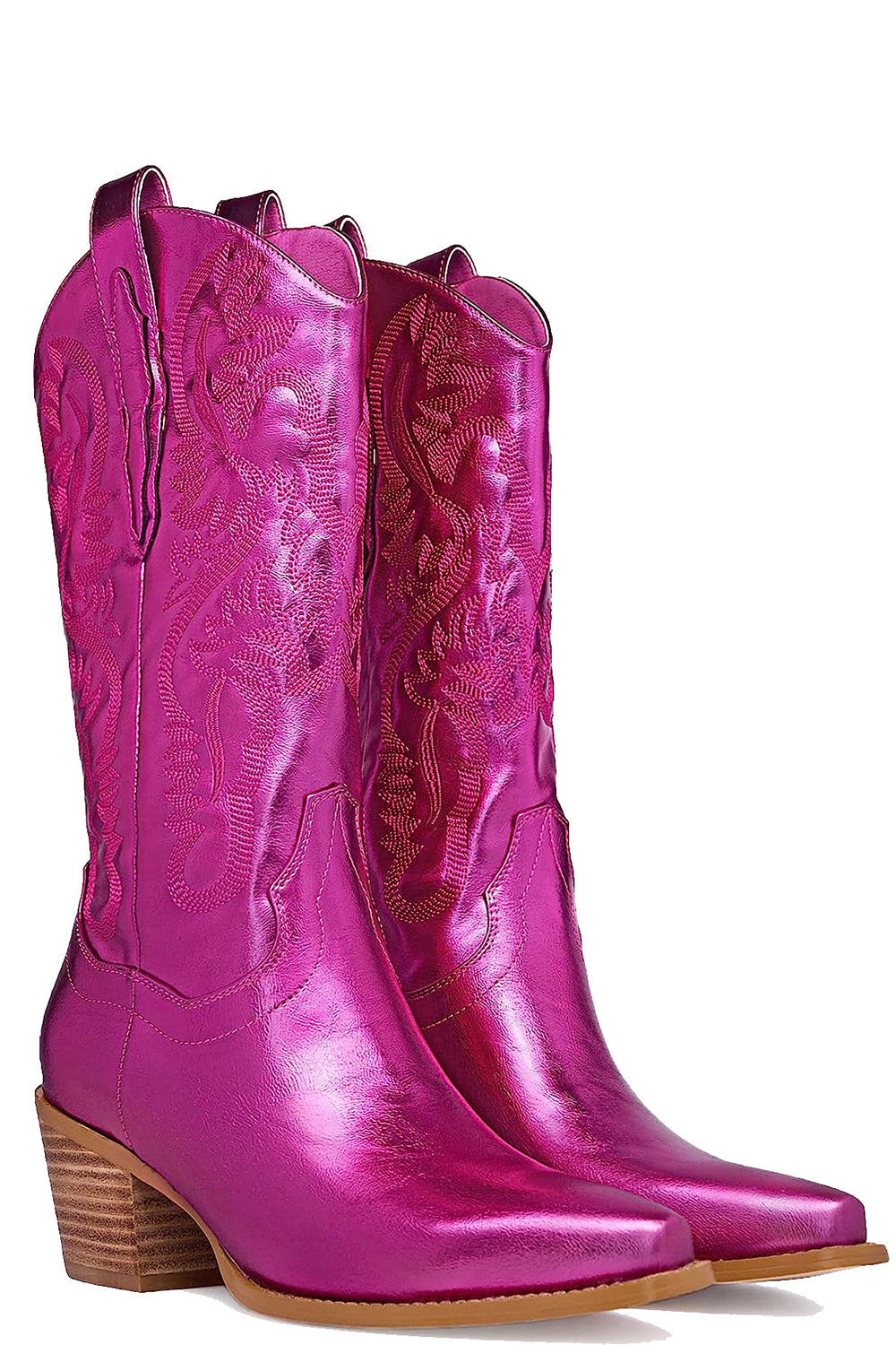 Fuchsia Embroidered Cowgirl Boots