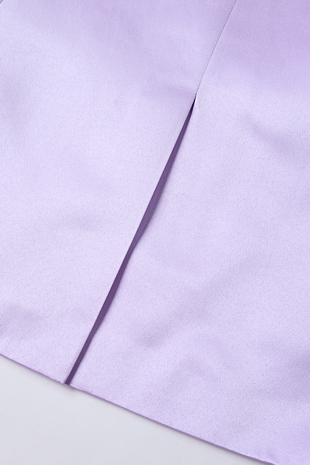 Lilac Notched Lapel Satin Slim Fitted Women Blazer