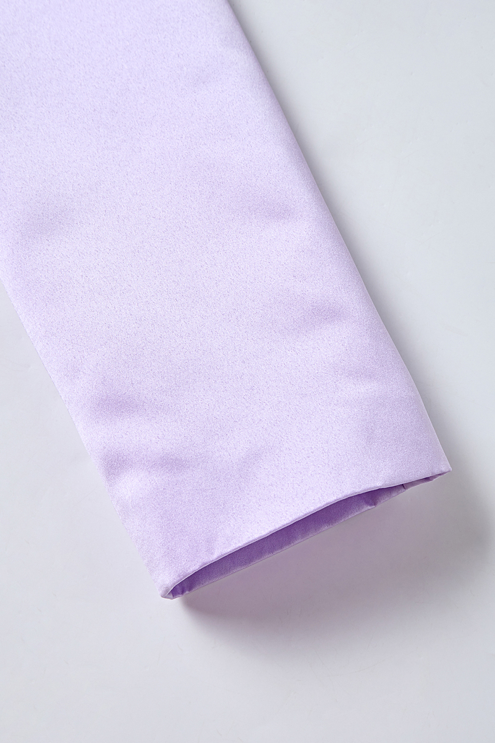 Lilac Notched Lapel Satin Slim Fitted Women Blazer