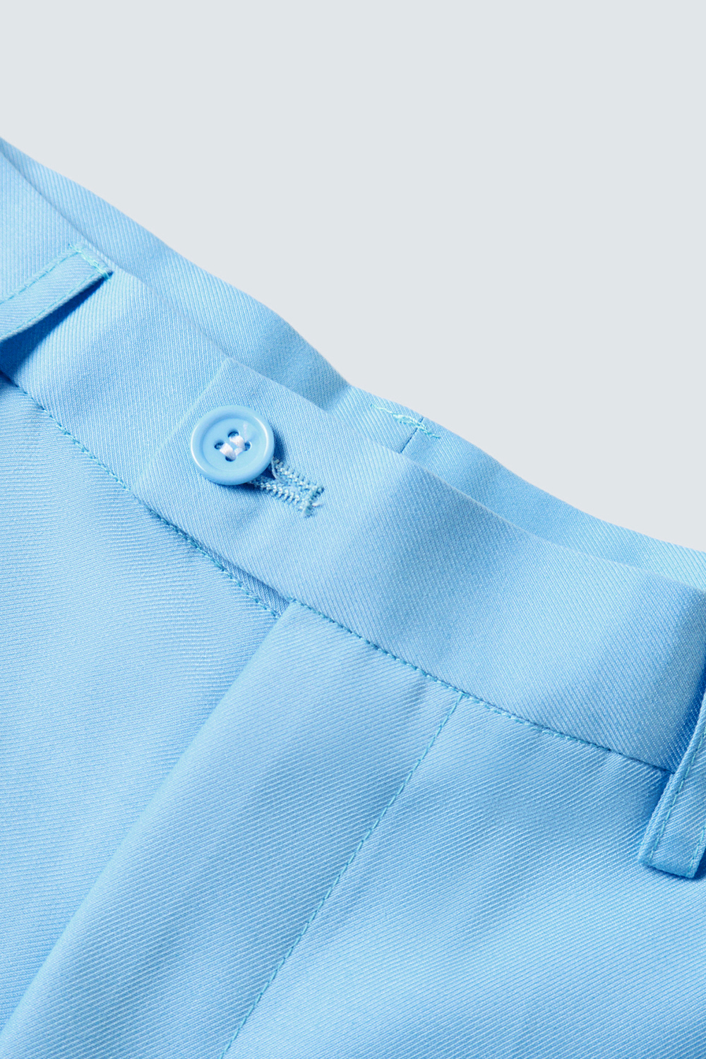 Blue Peak Lapel Slim Fitted One Button Women Suits with Belt