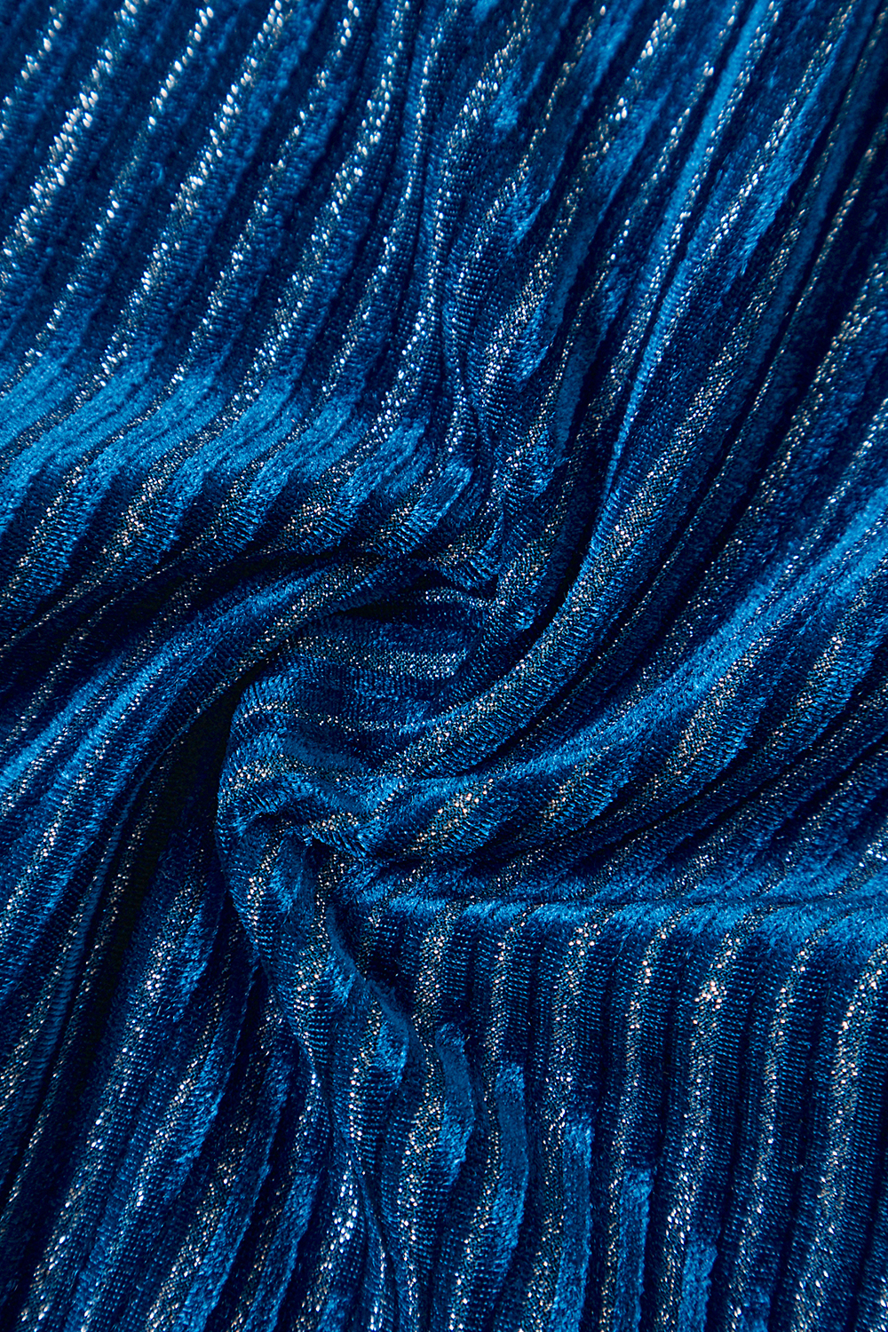 Ink Blue Notched Lapel Velvet Stripes Slim Fitted 2 Pieces Women Suits