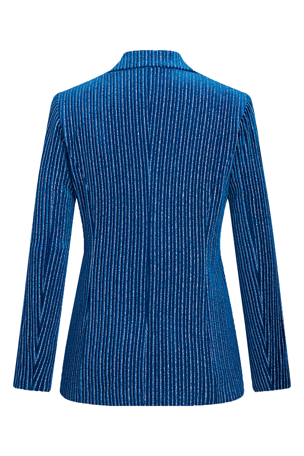 Ink Blue Notched Lapel Velvet Stripes Slim Fitted 2 Pieces Women Suits