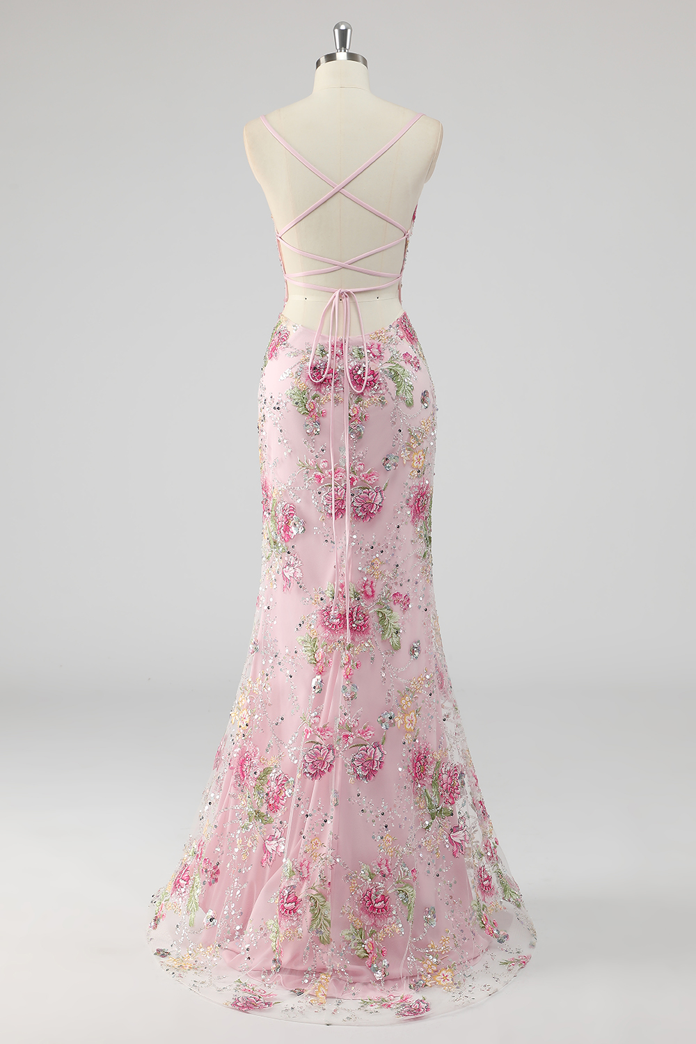 Sparkly Black Spaghetti Straps Sequins Mermaid Long Prom Dress with Appliques