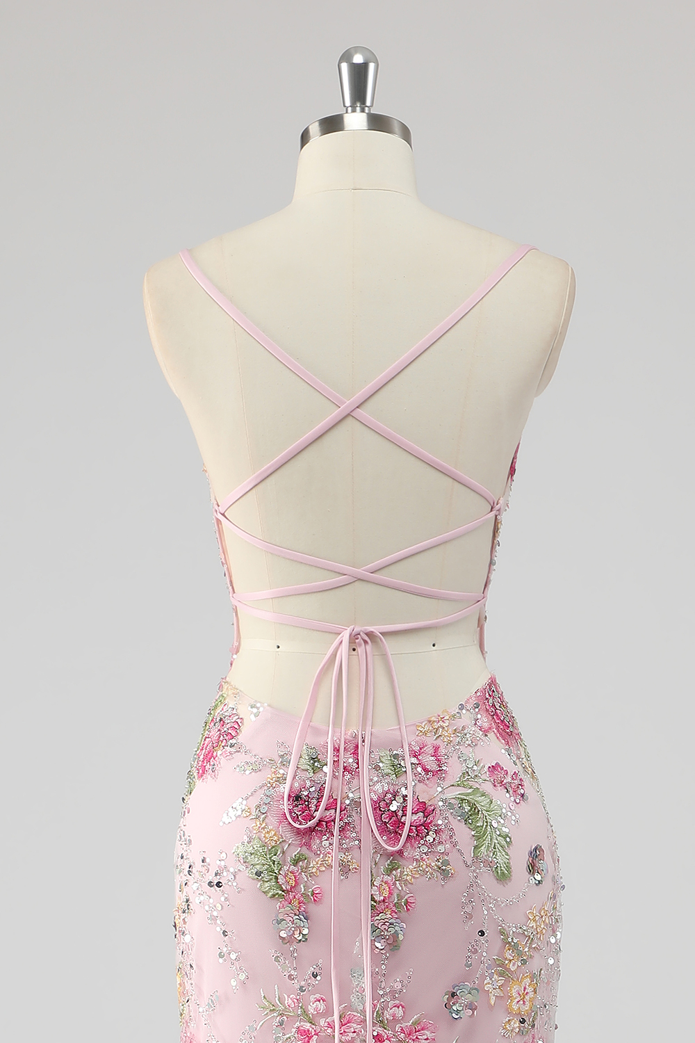 Sparkly Black Spaghetti Straps Sequins Mermaid Long Prom Dress with Appliques