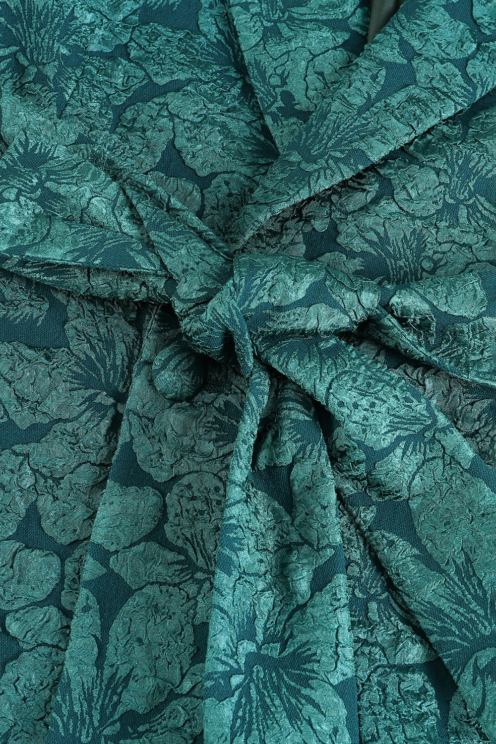 Dark Green Floral Notched Lapel Double Breasted 2 Pieces Women Suits with Belt