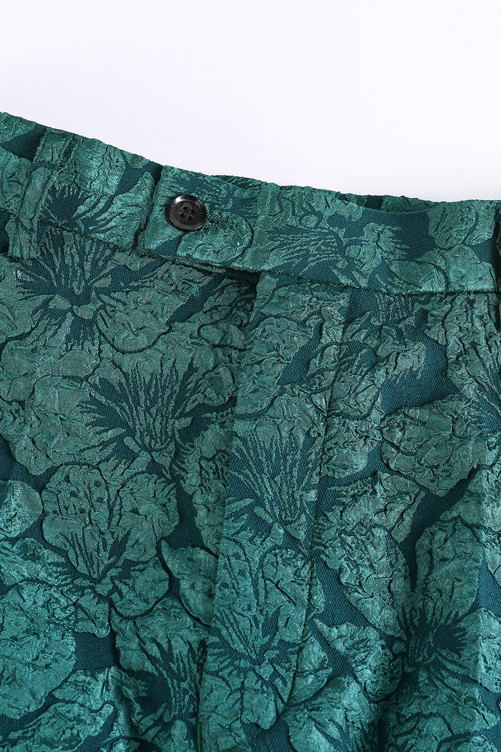 Dark Green Floral Notched Lapel Double Breasted 2 Pieces Women Suits with Belt