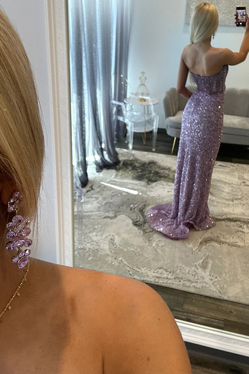 Sparkly Blue Sweetheart Sequins Bodycon Long Corset Prom Dress with Beading