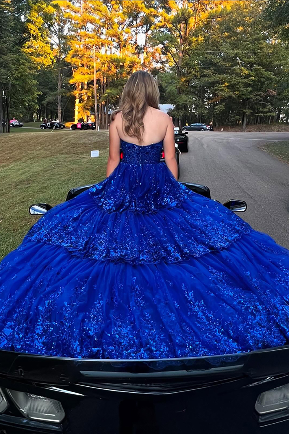 Sparkly Turquoise Sweetheart A-Line Sequin Applique Tulle Long Corset Prom Dress