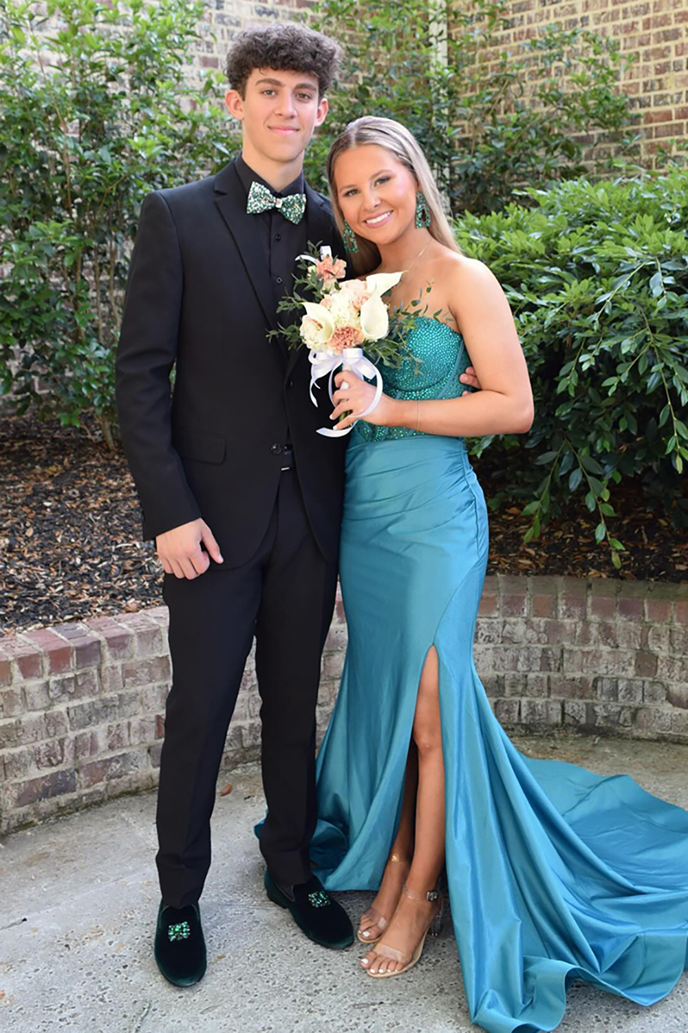 Turquoise Mermaid Sweetheart Satin Long Corset Prom Dress with Beading